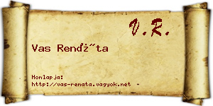 Vas Renáta névjegykártya