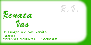 renata vas business card